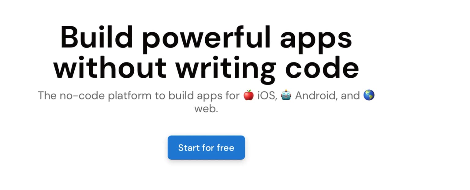Build powerful apps without writing code