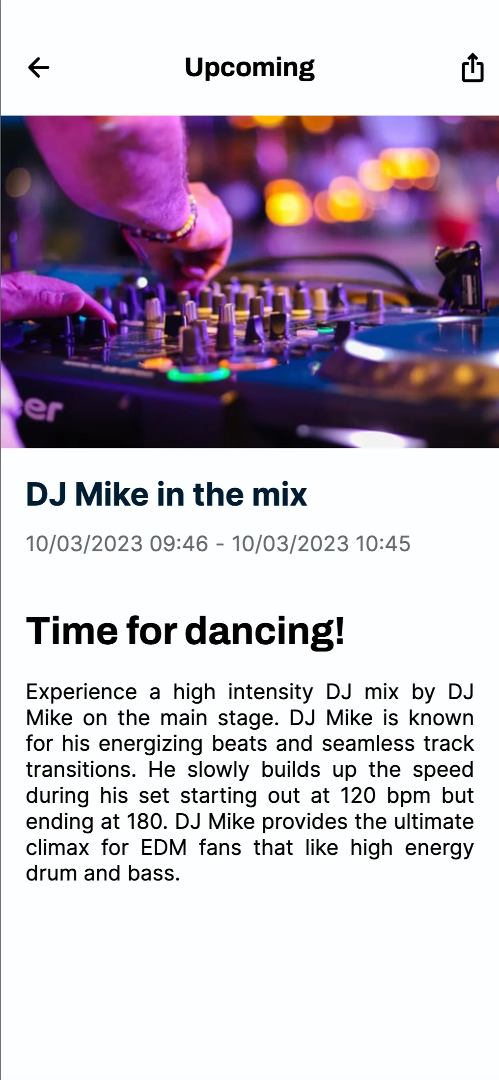 Event App - Event Details