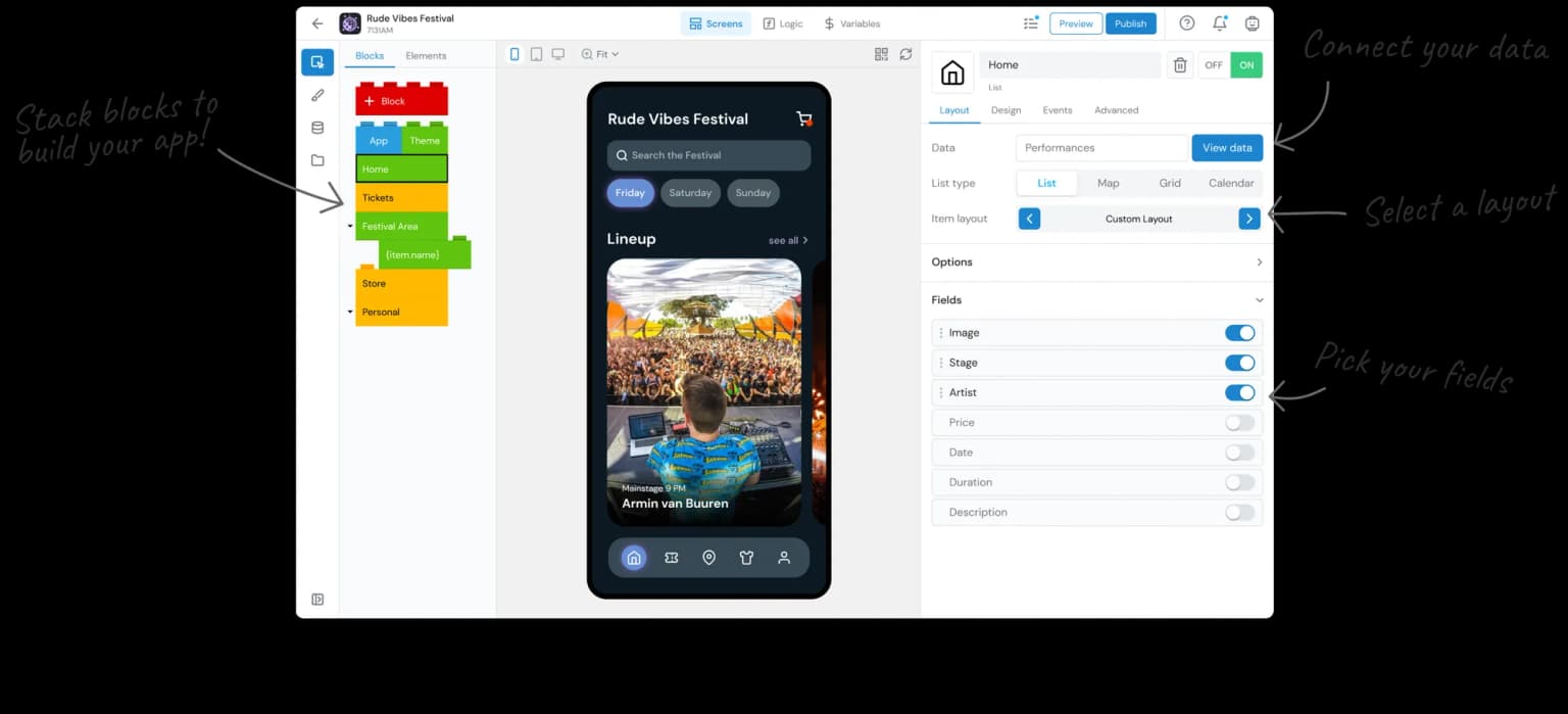 Steps how to build your app